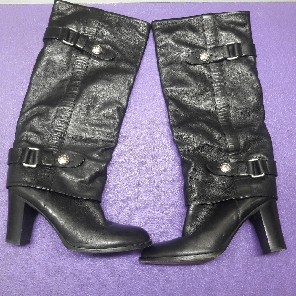 Coach leather boots size 9 B